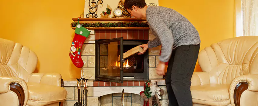 Rusted Metal Fireplace Restoration in Prunedale, California
